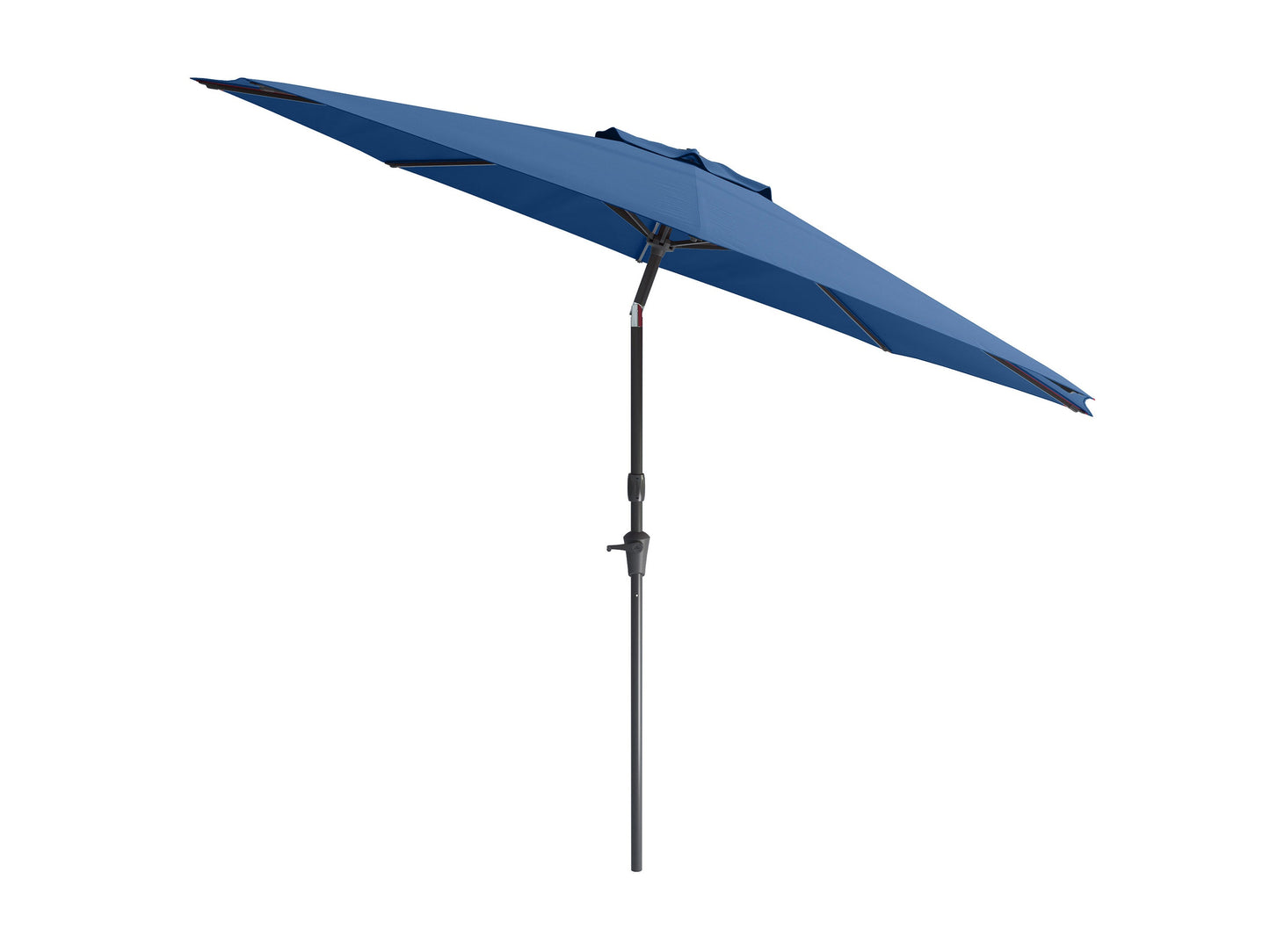 Cobalt blue 10ft patio umbrella with wind-resistant design and durable aluminum pole.