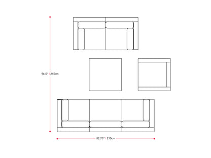 Outdoor Sofa Set, 7pc