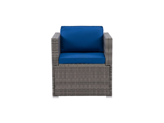 blended grey and oxford blue Wicker Armchair Parksville Collection product image by CorLiving#color_blended-grey-and-oxford-blue