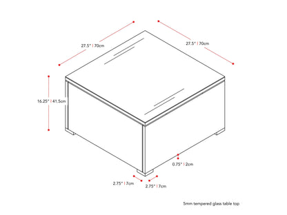 Square grey outdoor coffee table with sleek design, durable materials, and minimalist style for patio or garden spaces.