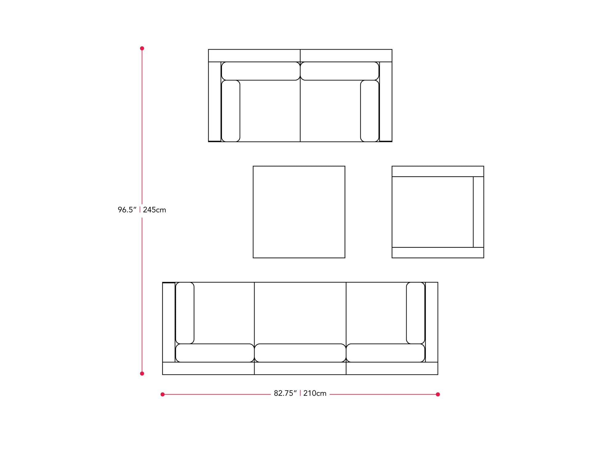 Outdoor patio conversation set, 7-piece, featuring a modern design with gray cushions, dark wicker frames, and a glass-topped coffee table. Ideal for outdoor lounging and entertaining.