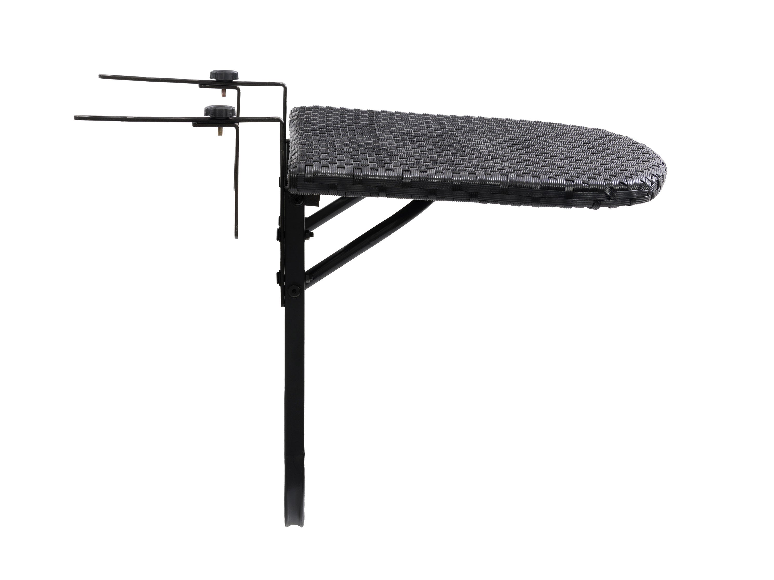 Balcony rail table wicker black store