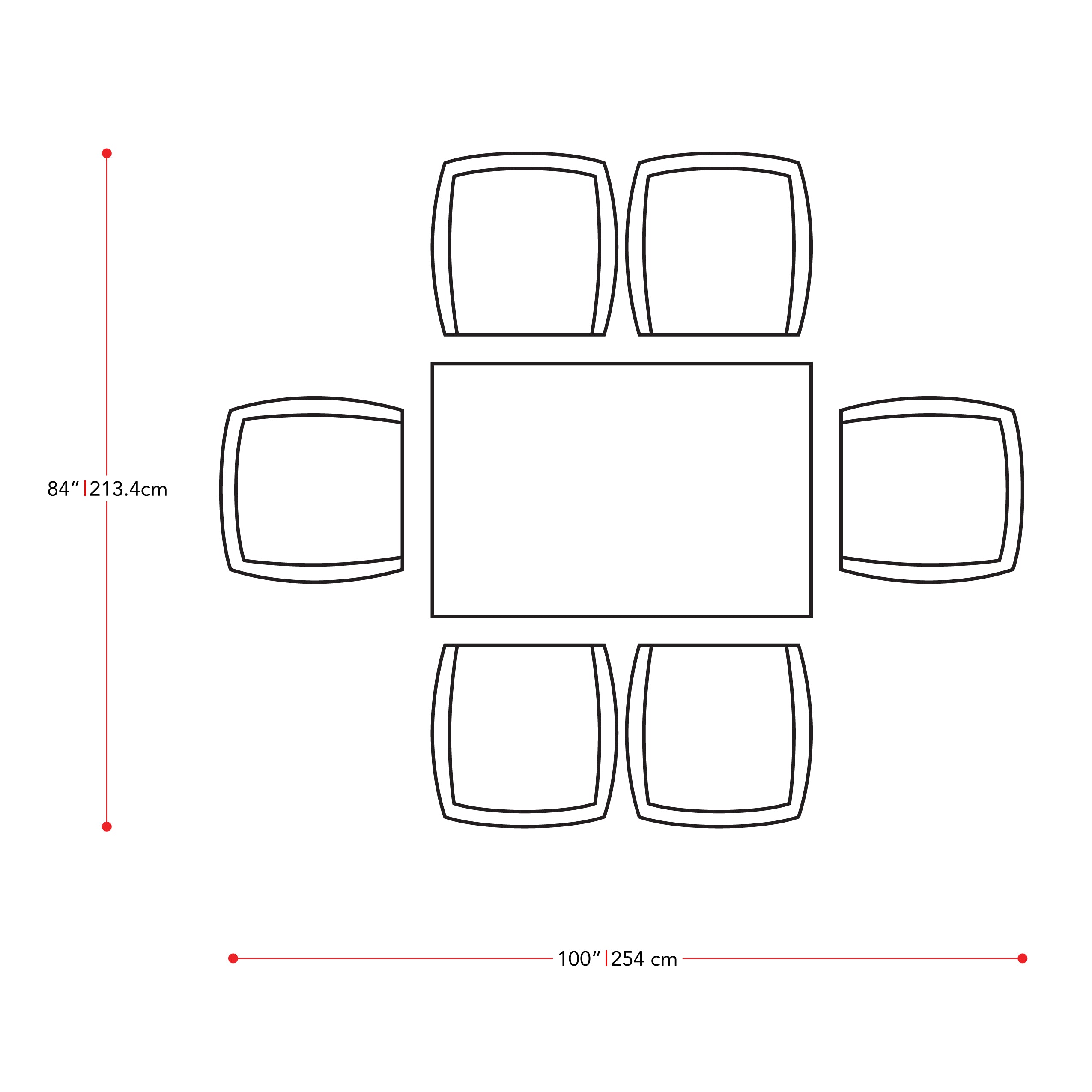 Patio Dining Set 7pc