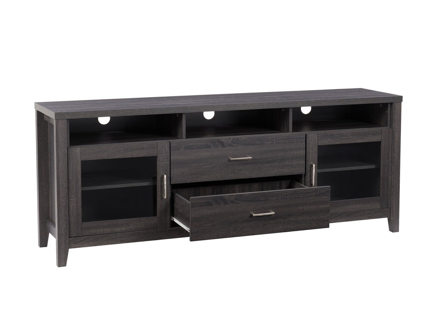 dark grey TV Cabinet with Drawers for TVs up to 85" Hollywood Collection product image by CorLiving#color_dark-grey