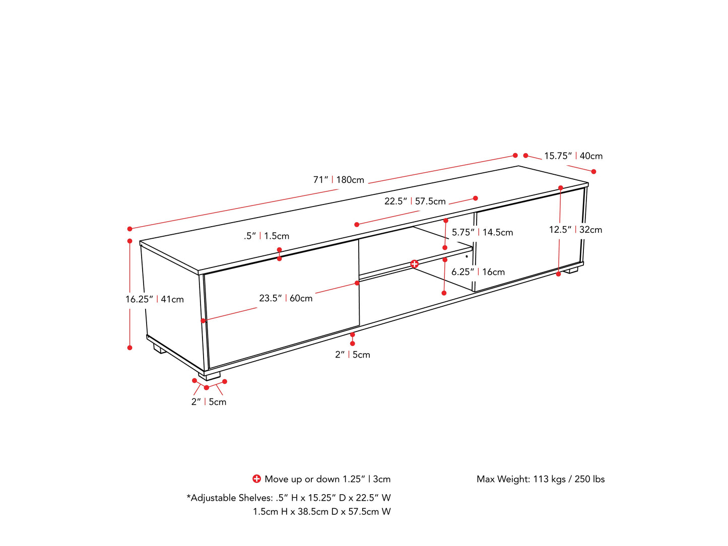 Dark grey modern TV stand for TVs up to 85", sleek design with storage shelves and minimalist aesthetic.