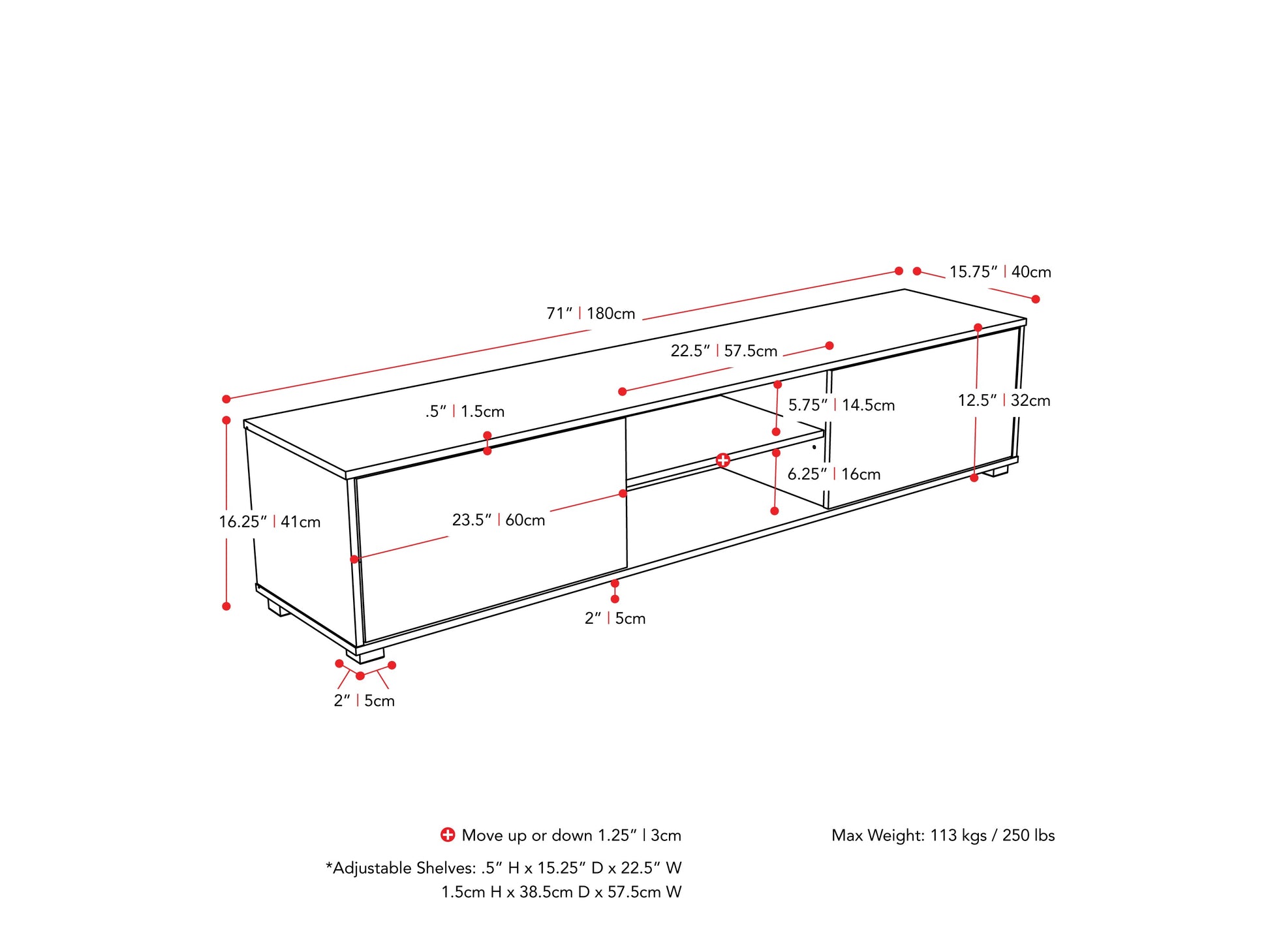 Dark grey modern TV stand for TVs up to 85", sleek design with storage shelves and minimalist aesthetic.