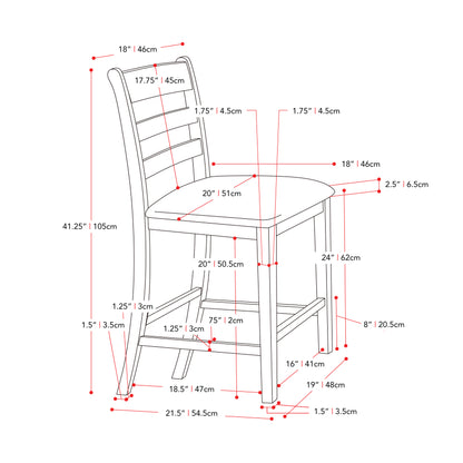 Counter Height Dining Chairs, Set of 2