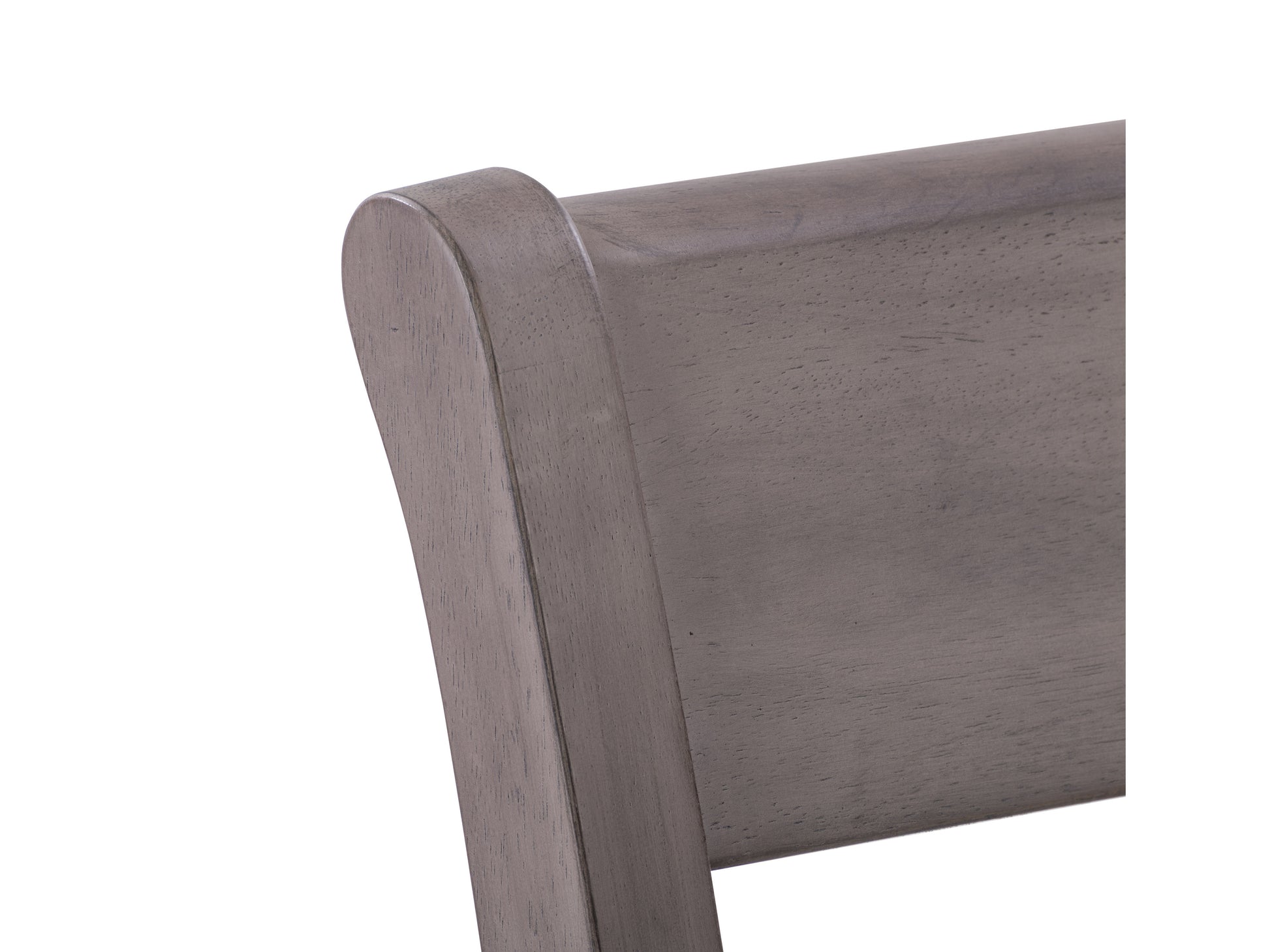 Set of 2 grey wood dining chairs with cushioned seats, featuring a sleek, modern design, sturdy wooden legs, and a smooth, matte finish. Ideal for contemporary dining rooms or kitchens.