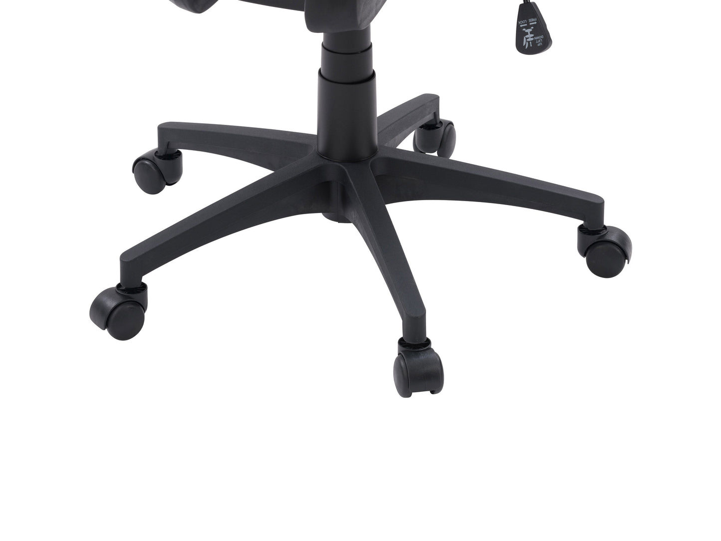 Black mesh office chair with ergonomic design, adjustable height, and lumbar support.