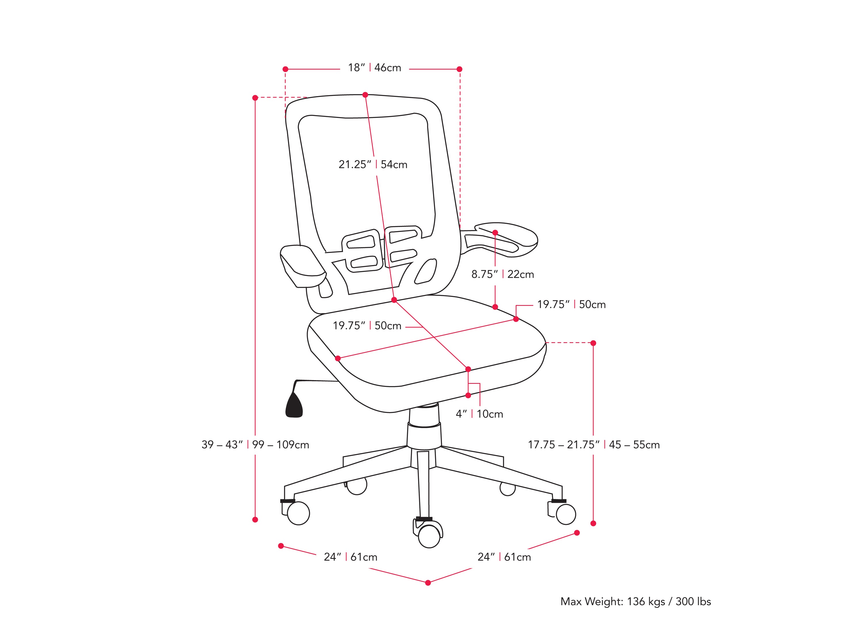 Black mesh office chair with ergonomic design, adjustable height, and lumbar support for comfortable office seating.