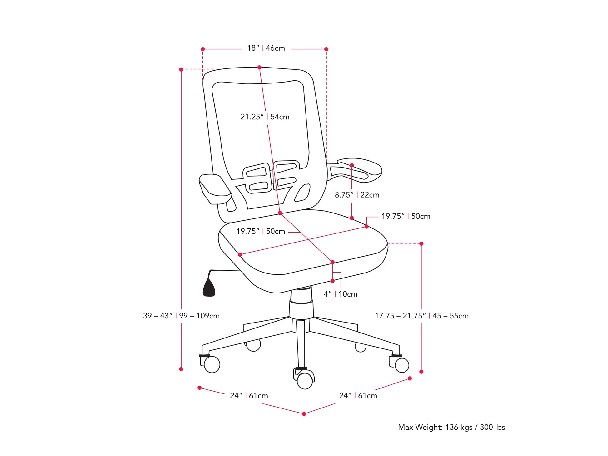 Black mesh office chair with ergonomic design, adjustable height, and lumbar support for comfortable office seating.