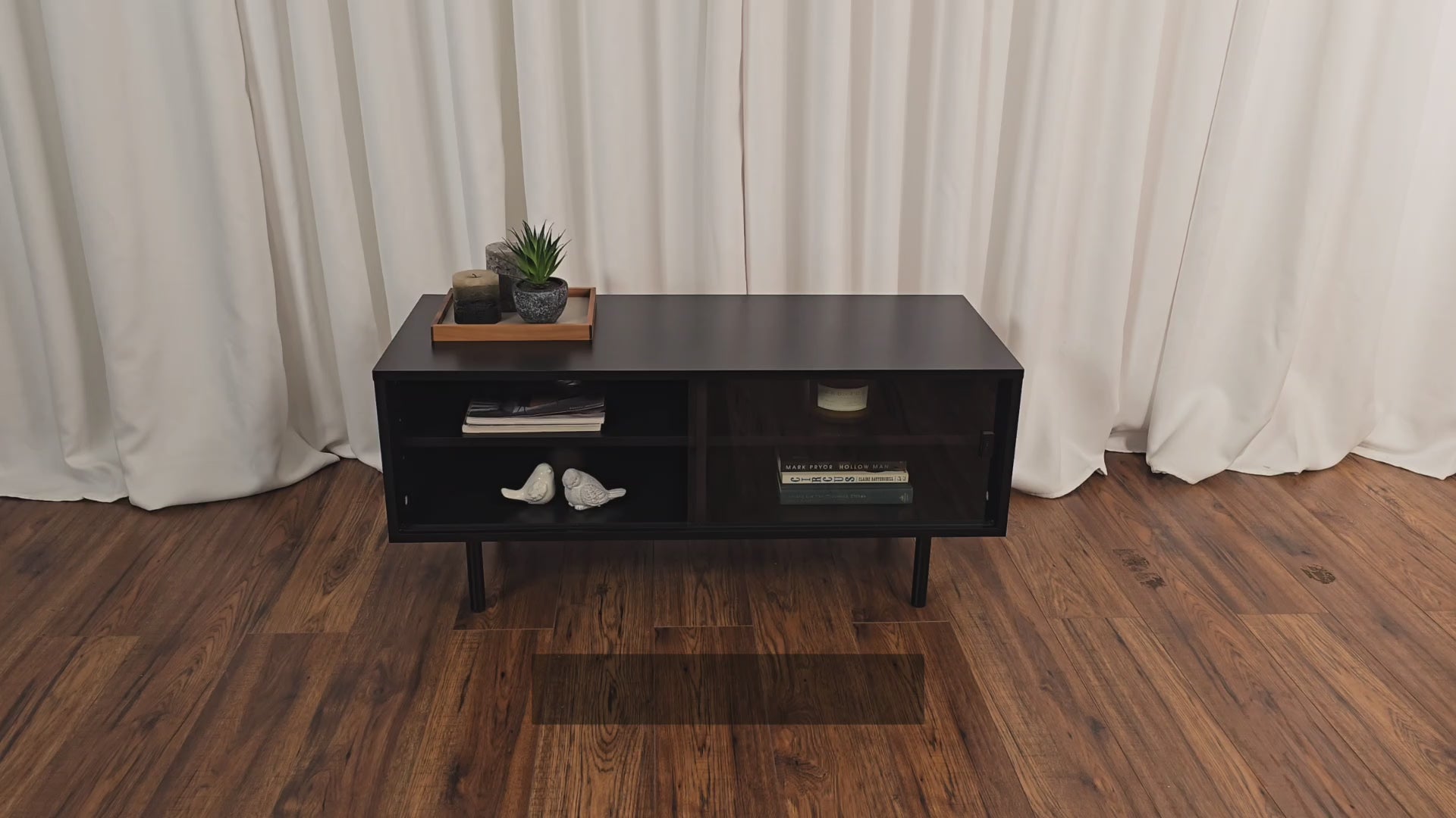 Load video: Fresco Modular TV Stand, TVs up to 110&quot; Product Video