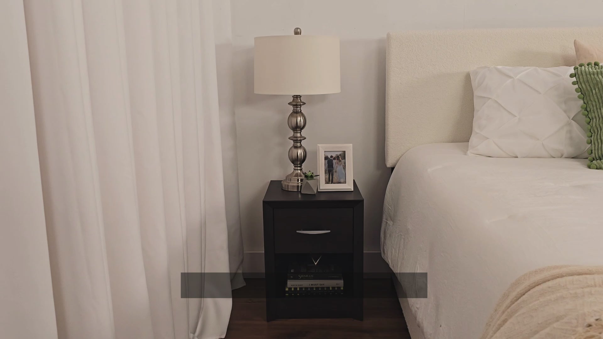 Load video: Newport Mid Century Modern Night Stand - White Washed Oak Product Video