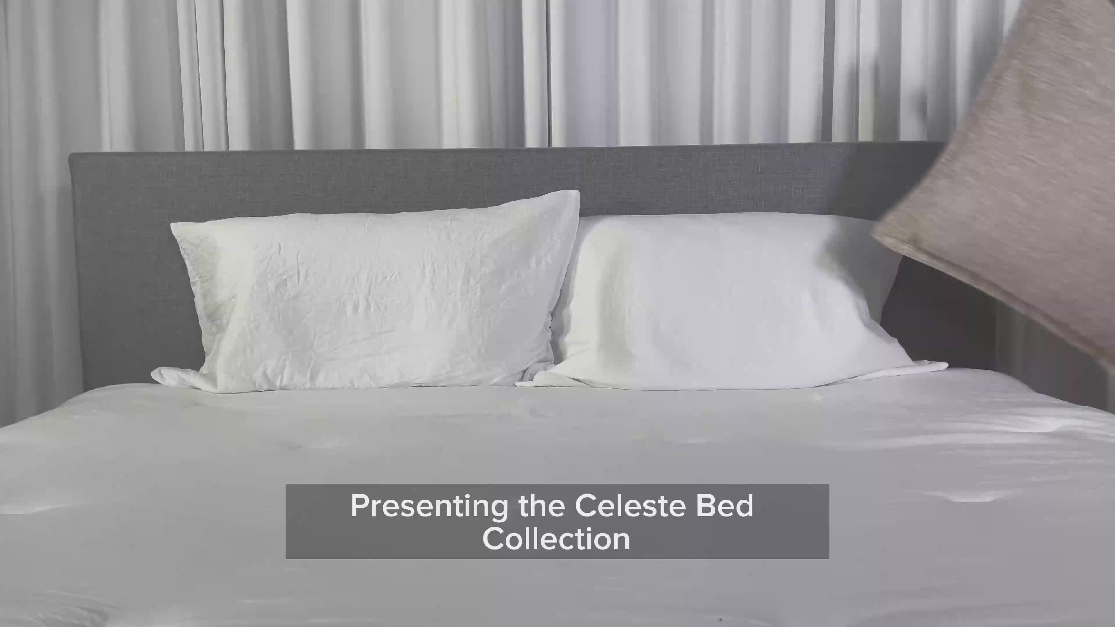 Load video: Celeste Modern Queen Bed - Beige Product Video