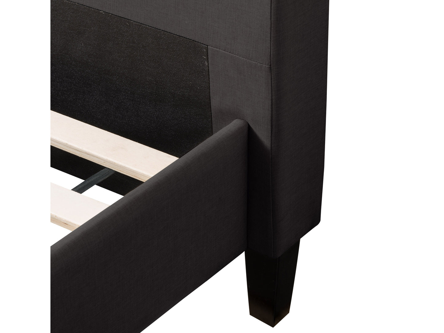 dark grey Upholstered Twin / Single Bed Bellevue Collection detail image by CorLiving#color_bellevue-dark-grey