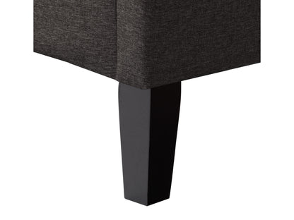 dark grey Upholstered Twin / Single Bed Bellevue Collection detail image by CorLiving#color_bellevue-dark-grey