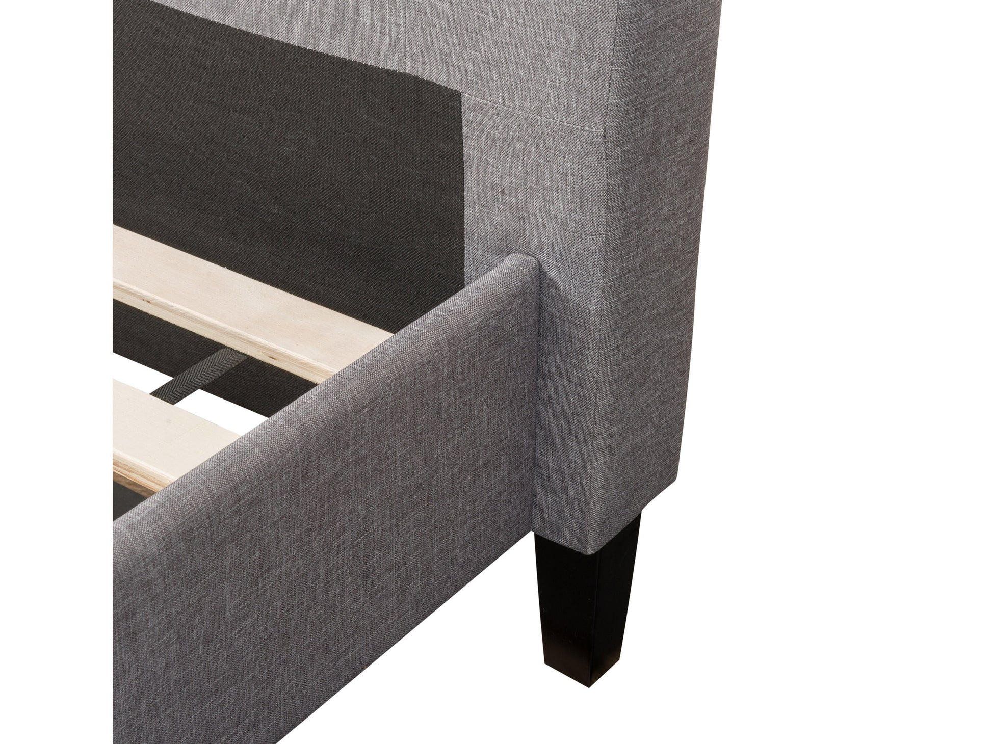 light grey Upholstered Twin / Single Bed Bellevue Collection detail image by CorLiving#color_bellevue-light-grey