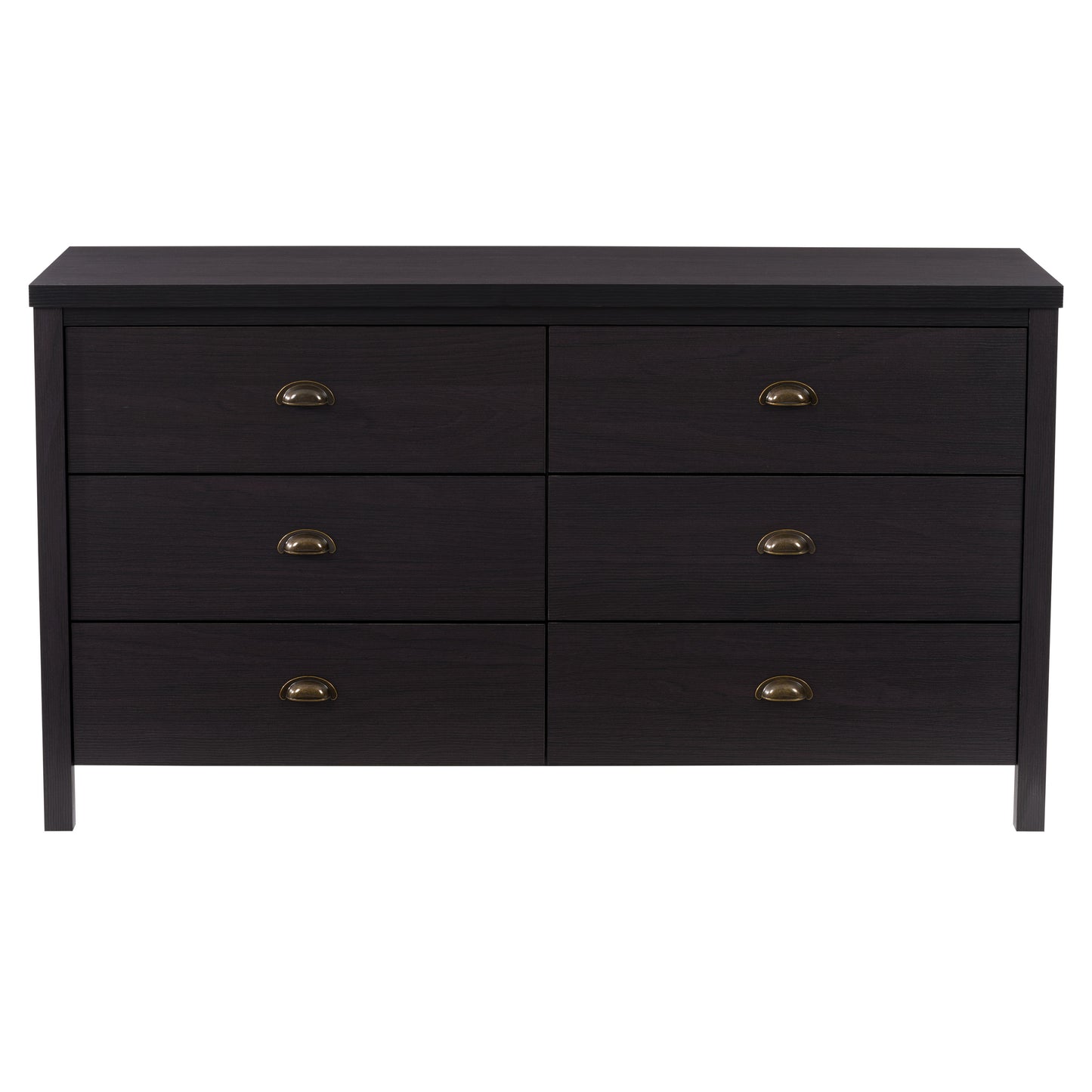 black 6 Drawer Dresser Boston Collection product image by CorLiving#color_black