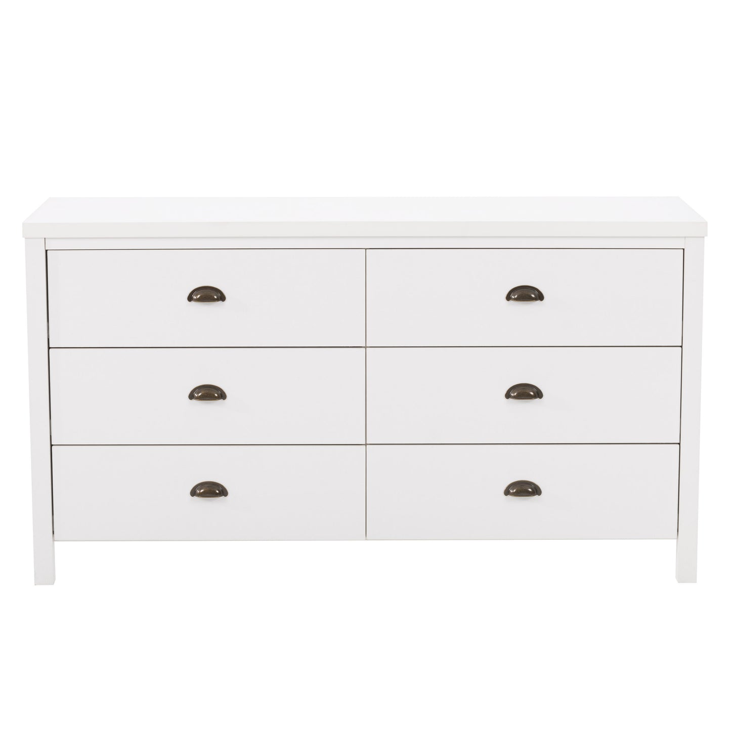 white 6 Drawer Dresser Boston Collection product image by CorLiving#color_white