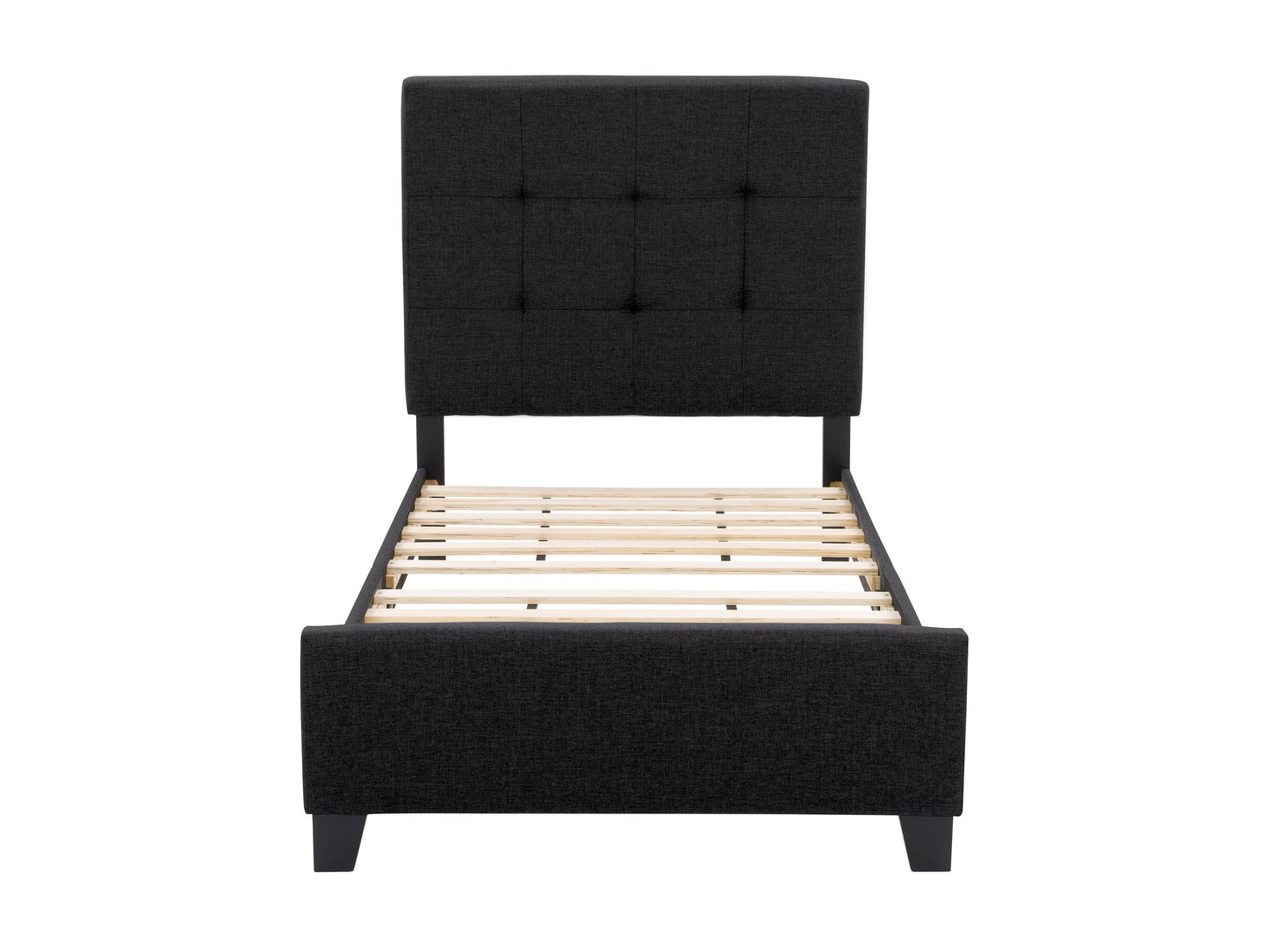 black Twin / Single Panel Bed Ellery Collection product image by CorLiving#color_ellery-black