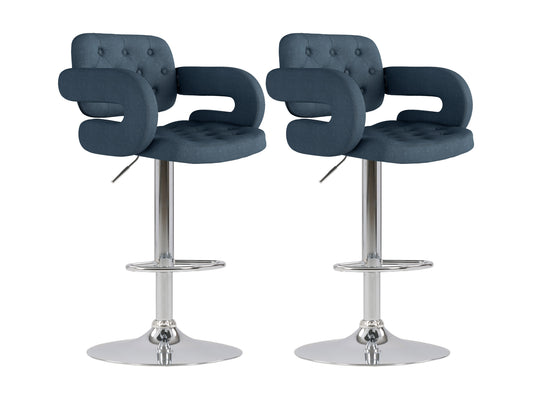 dark blue Bar Stools with Arms Set of 2 Jude Collection product image by CorLiving#color_dark-blue