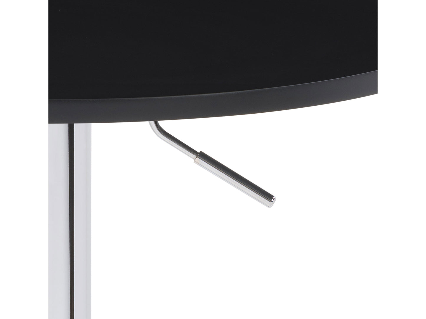 black Adjustable Height Bar Table, Round Maya Collection detail image by CorLiving#color_black