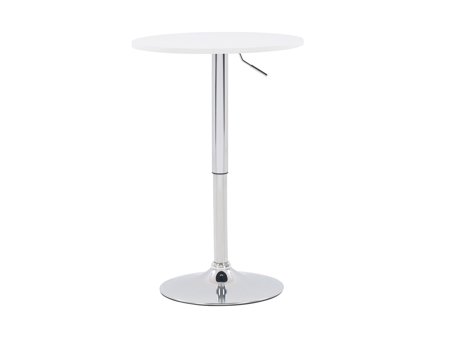 white Adjustable Height Bar Table, Round Maya Collection product image by CorLiving#color_white