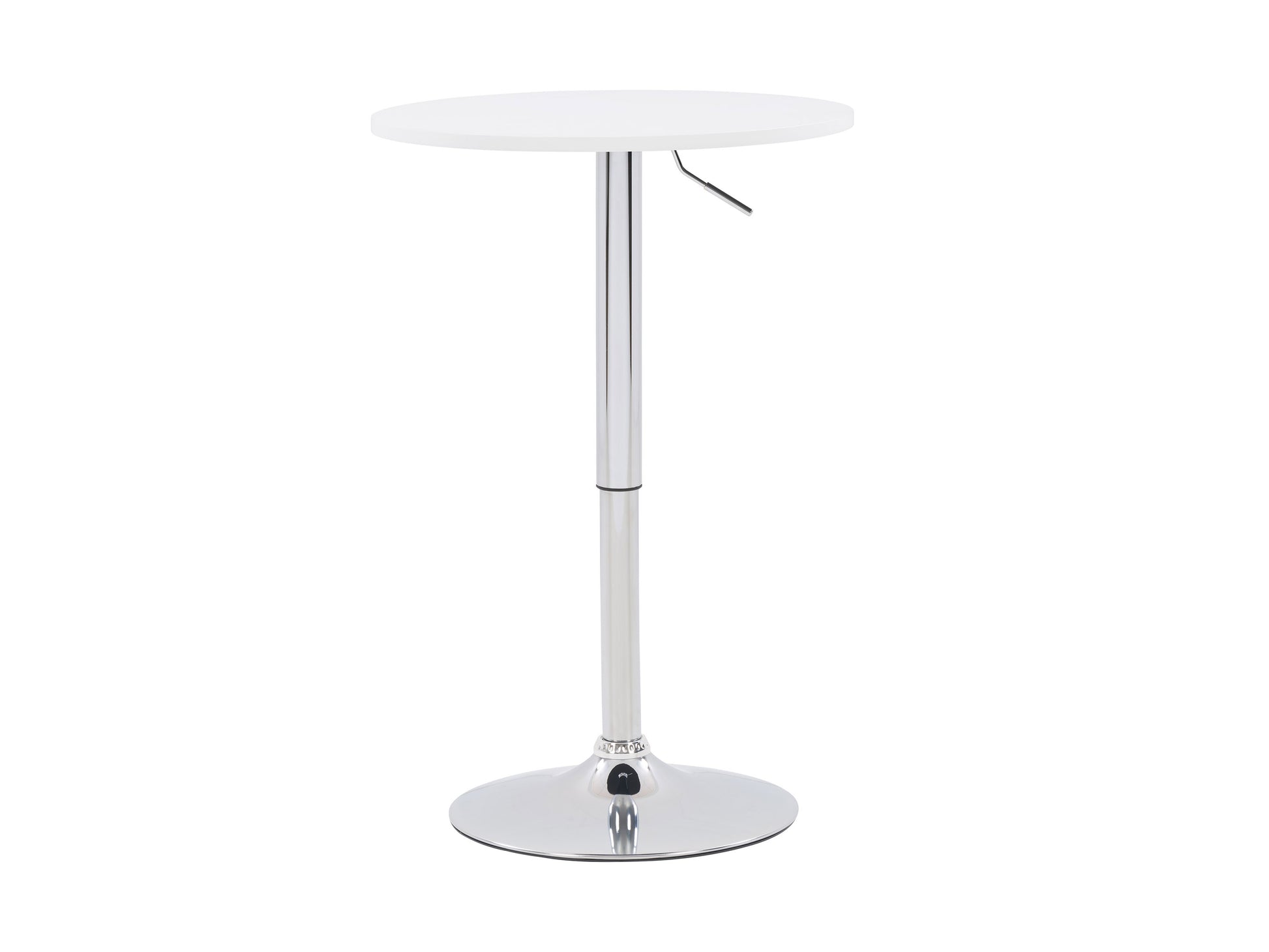 white Adjustable Height Bar Table, Round Maya Collection product image by CorLiving#color_white