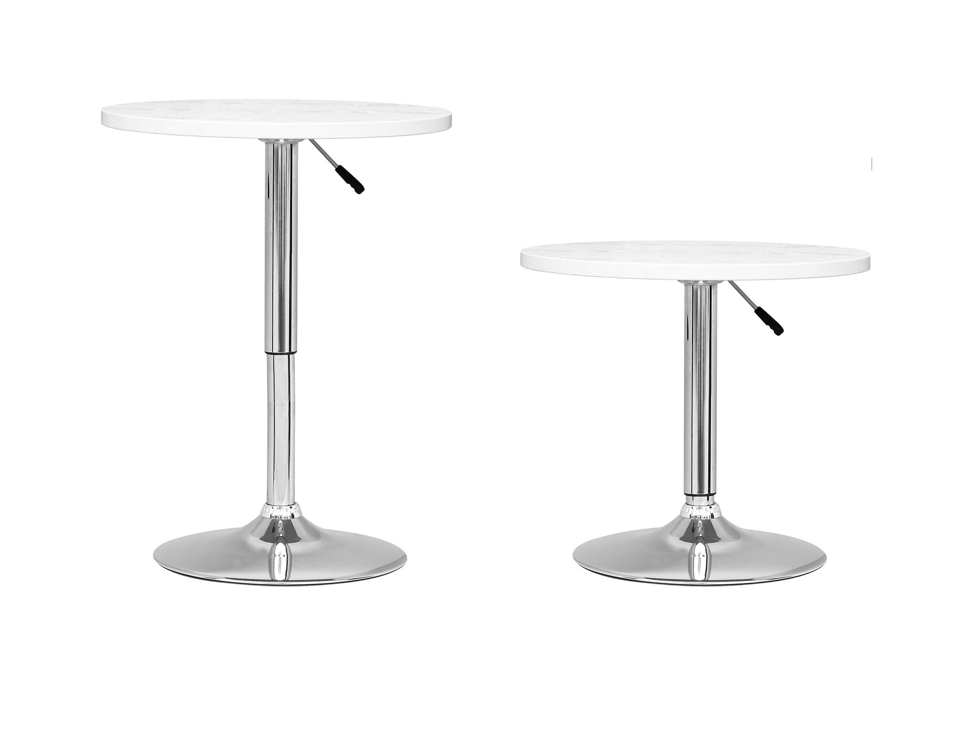 white Adjustable Height Bar Table, Round Maya Collection product image by CorLiving#color_white