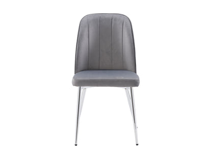 grey Velvet Dining Room Chairs, Set of 2 Noelle Collection product image by CorLiving#color_grey