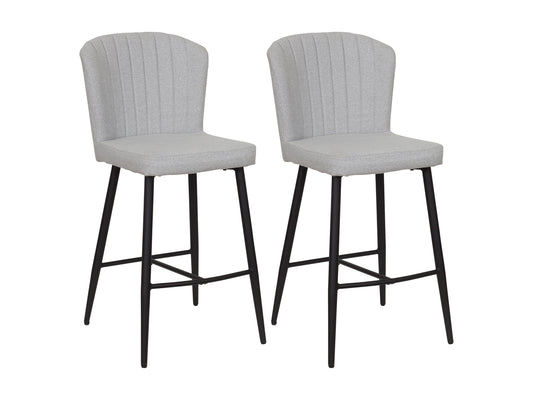 light grey Metal Bar Stools Set of 2 Jasper Collection product image by CorLiving#color_light-grey