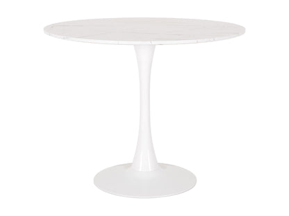 white Round Marbled Bistro Table 35" Ivo Collection product image by CorLiving#color_white-marble