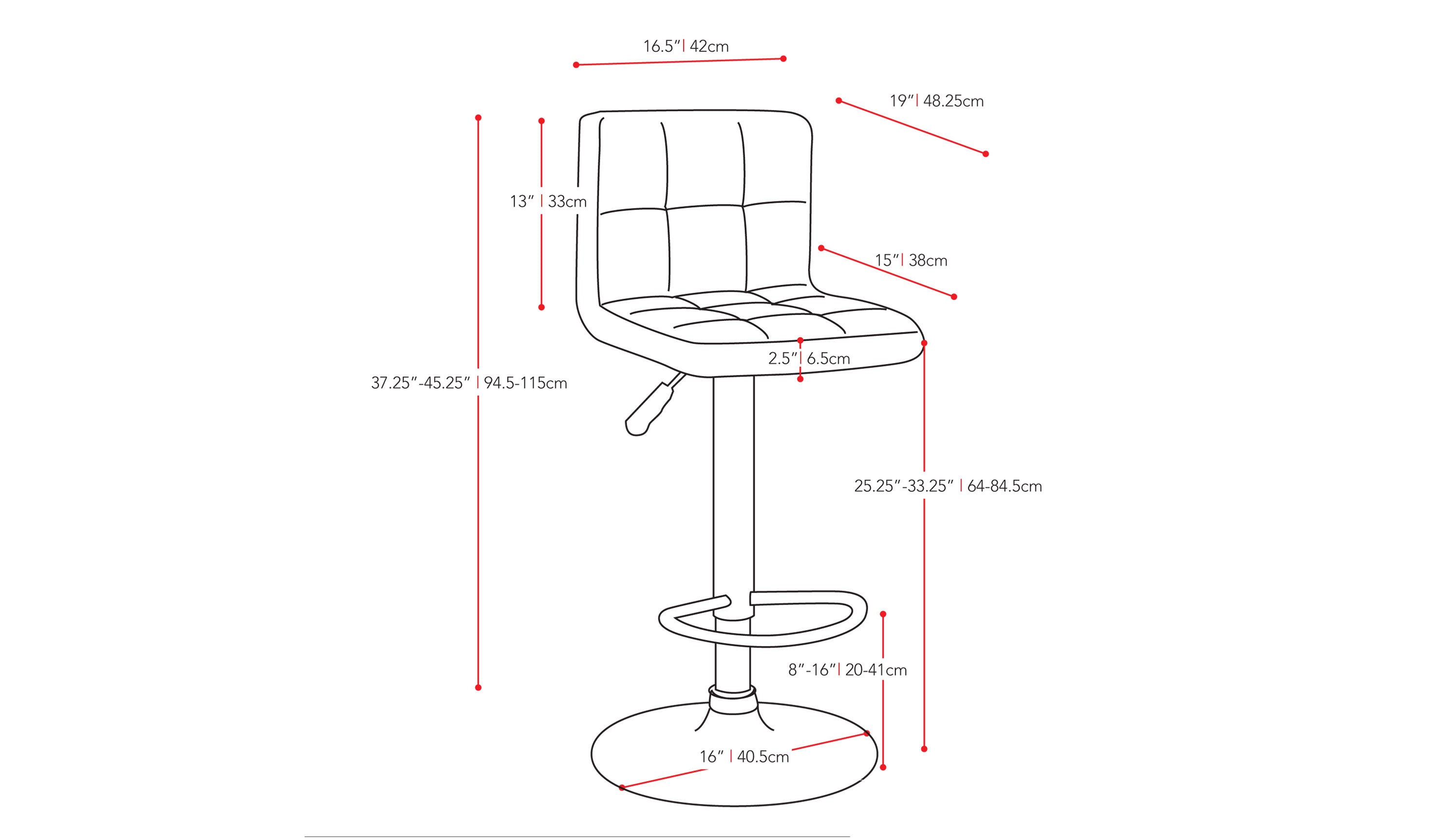 Black bar stools set of 2 with sleek black leather upholstery, chrome footrest, and adjustable height. Ideal for modern kitchens or home bars, these stools feature a round seat and sturdy metal base for comfort and style.