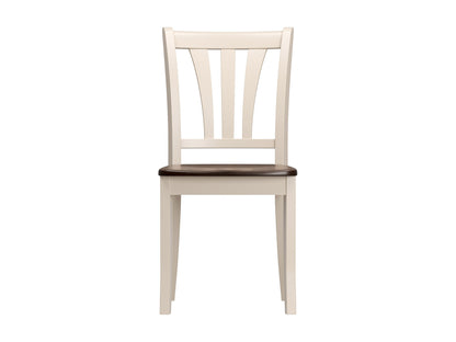 Dillon Dark Brown and Cream Solid Wood Dining Chairs, Set of 2 product image#color_dillon-dark-brown-and-cream