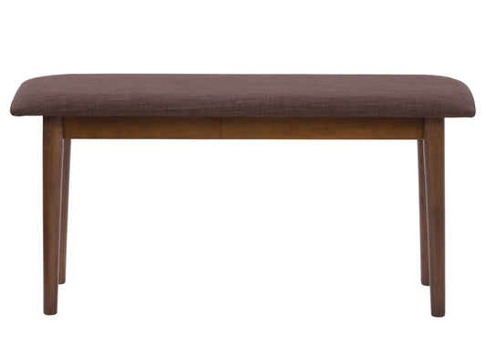 brown Mid Century Bench Branson Collection product image by CorLiving#color_branson-walnut-and-tweed