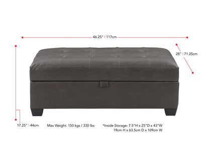 Modern beige fabric ottoman with tufted top, wooden legs, and sleek design, perfect for living room or bedroom decor.