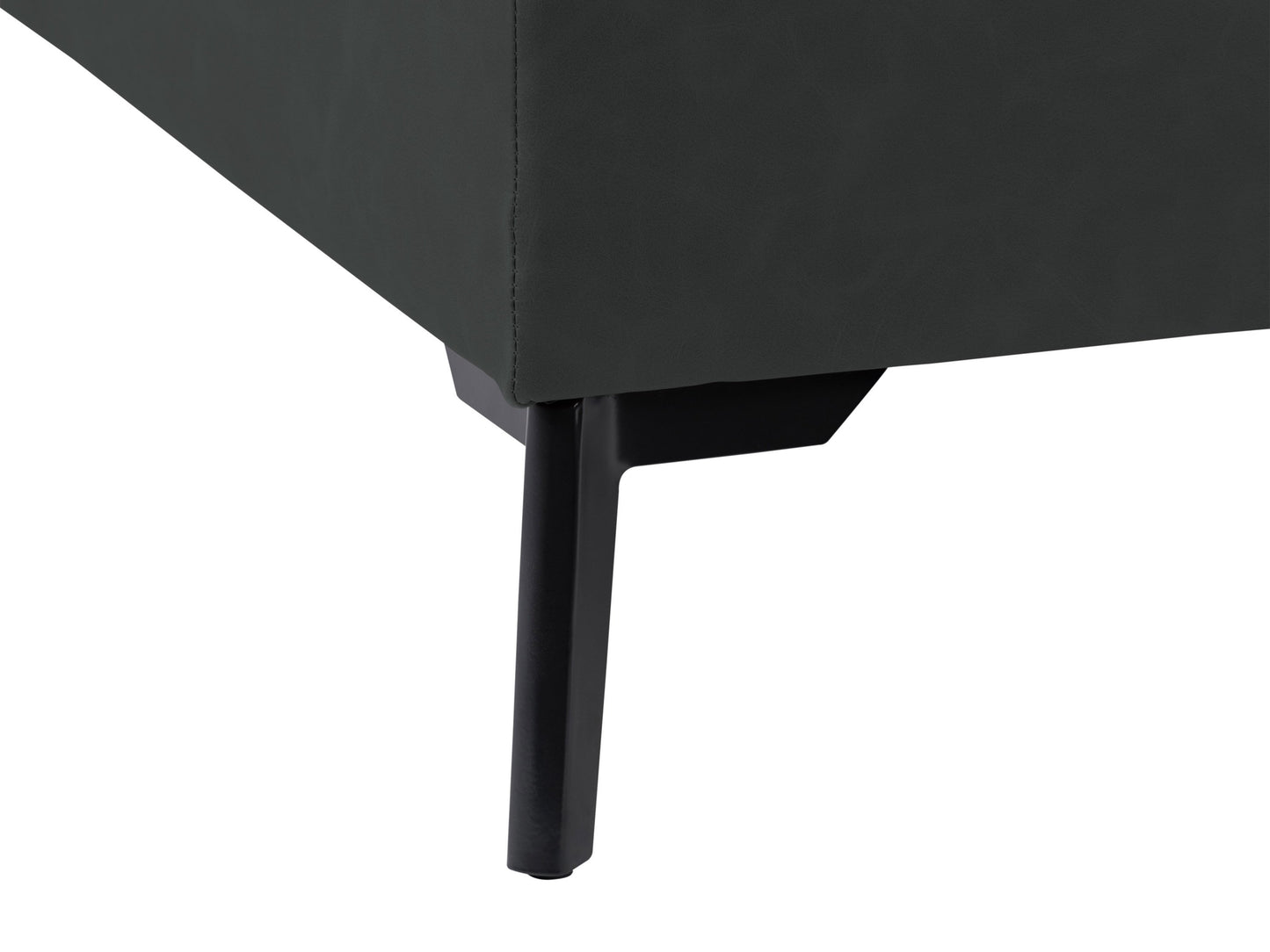 black Mid-Century Modern Ottoman Linden Collection detail image by CorLiving#color_linden-black