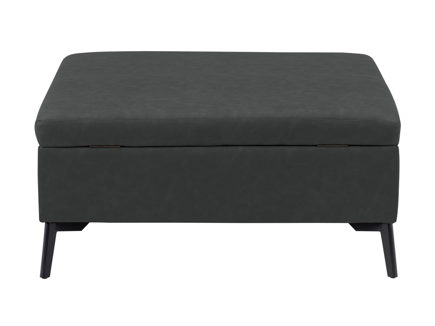 black Mid-Century Modern Ottoman Linden Collection product image by CorLiving#color_linden-black