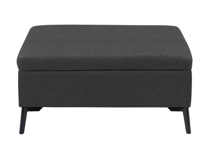 black Mid-Century Modern Ottoman Linden Collection product image by CorLiving#color_linden-black