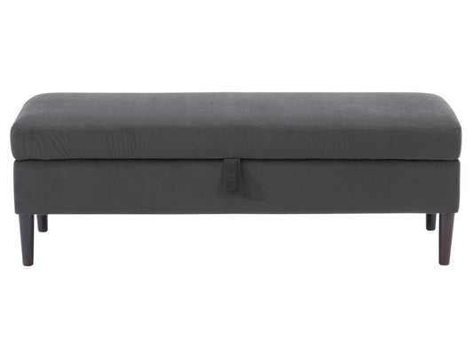 dark grey Velvet Storage Bench Perry Collection product image by CorLiving#color_perry-dark-grey