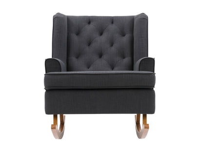 dark grey Modern Rocking Chair Freya Collection product image by CorLiving#color_freya-dark-grey