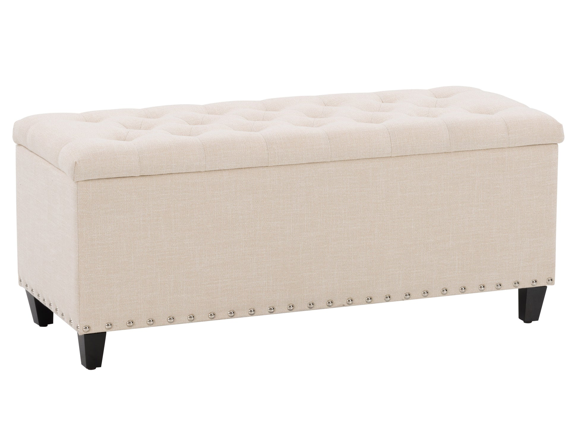 beige End of Bed Storage Bench Leilani Collection product image by CorLiving#color_leilani-beige