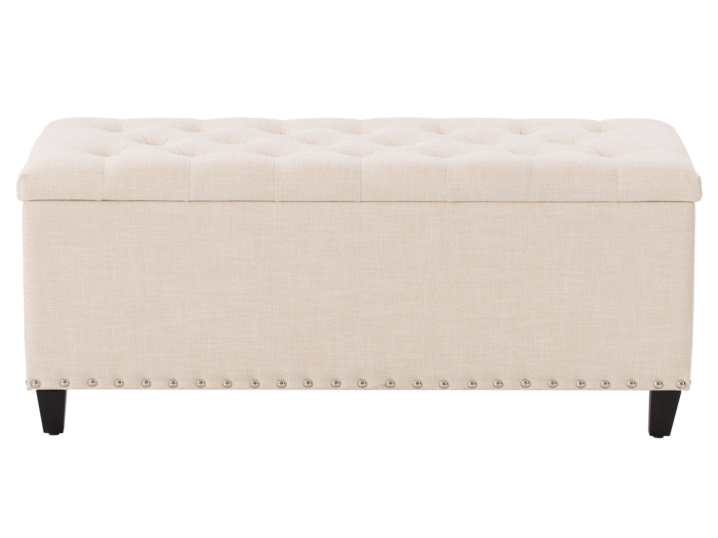 beige End of Bed Storage Bench Leilani Collection product image by CorLiving#color_leilani-beige