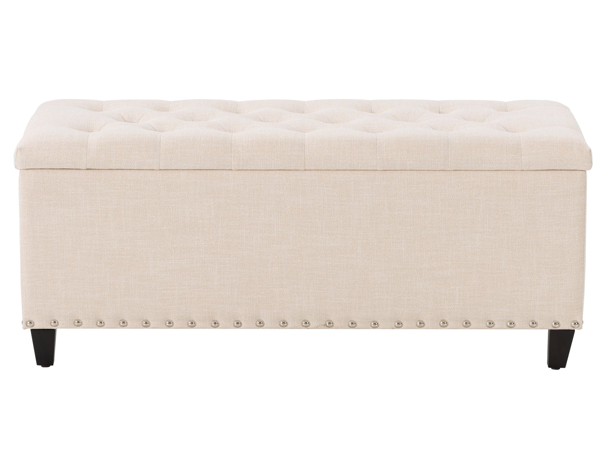 beige End of Bed Storage Bench Leilani Collection product image by CorLiving#color_leilani-beige