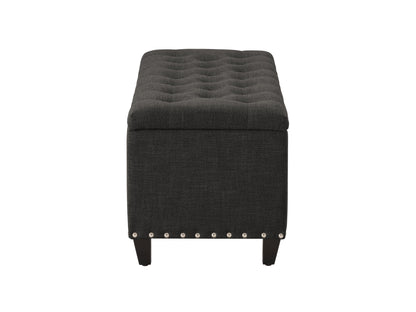 dark grey End of Bed Storage Bench Leilani Collection product image by CorLiving#color_leilani-dark-grey