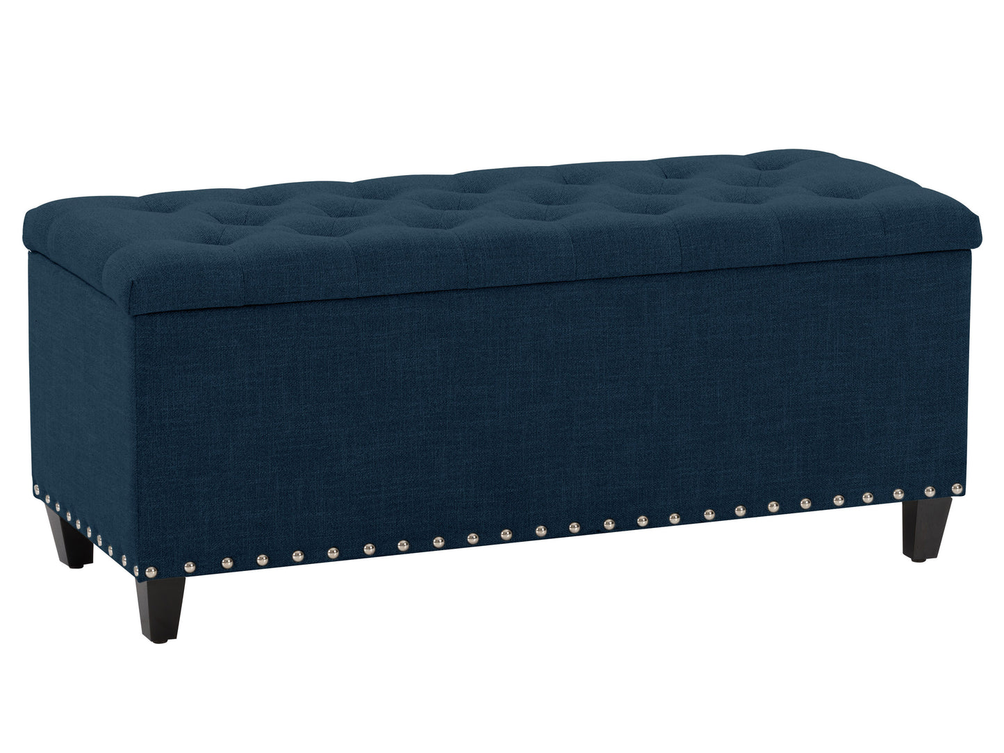 navy blue End of Bed Storage Bench Leilani Collection product image by CorLiving#color_leilani-navy-blue