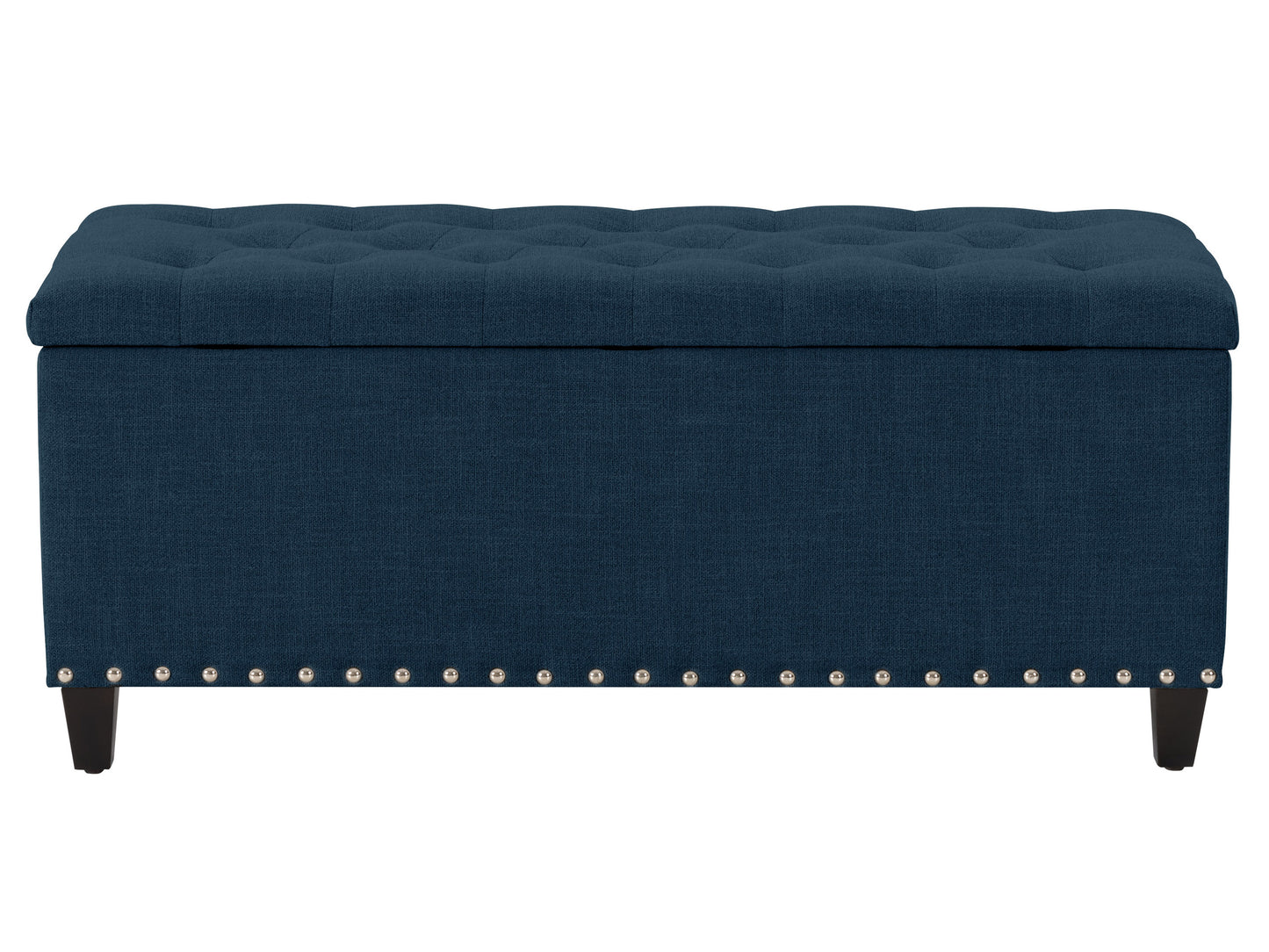 navy blue End of Bed Storage Bench Leilani Collection product image by CorLiving#color_leilani-navy-blue