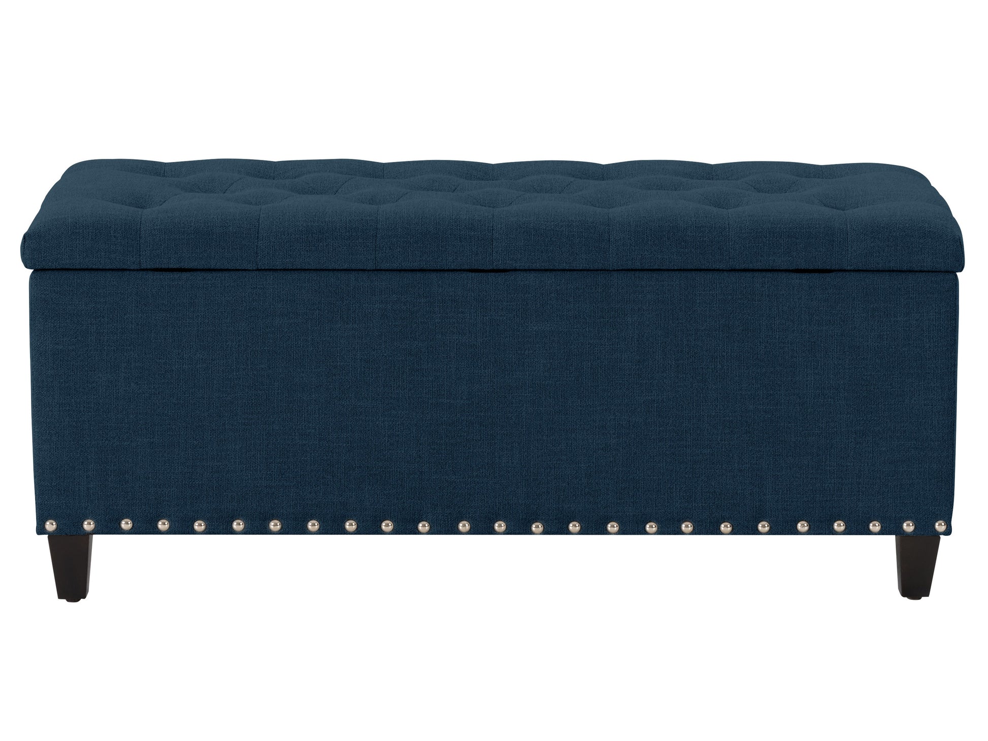 navy blue End of Bed Storage Bench Leilani Collection product image by CorLiving#color_leilani-navy-blue