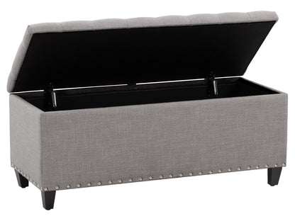 light grey End of Bed Storage Bench Leilani Collection product image by CorLiving#color_leilani-light-grey