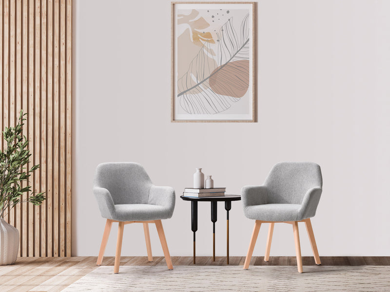 Grey Dining Chairs with Arms